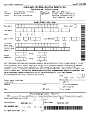 SSA 581 SCIBEW NECA Trust Funds Scibew Neca  Form