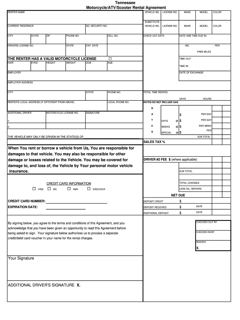  Vespa Rental Maui Form 2010-2024