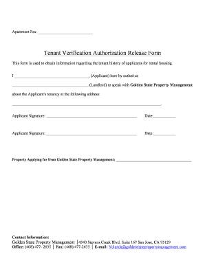 Rental Verification Release Form