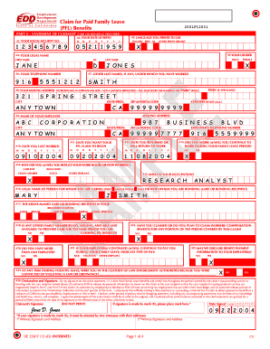 Paid Family Leave Form Sample