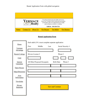 Rental Application Form Design WordPress Com