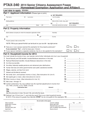 PTAX 340 Senior Citizens Assessment St Clair County Co St Clair Il  Form