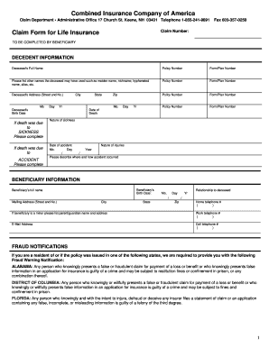 Combined Insurance Wellness Claim Form