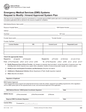 Request to ModifyAmend Approved System Plan Illinois Idph State Il  Form