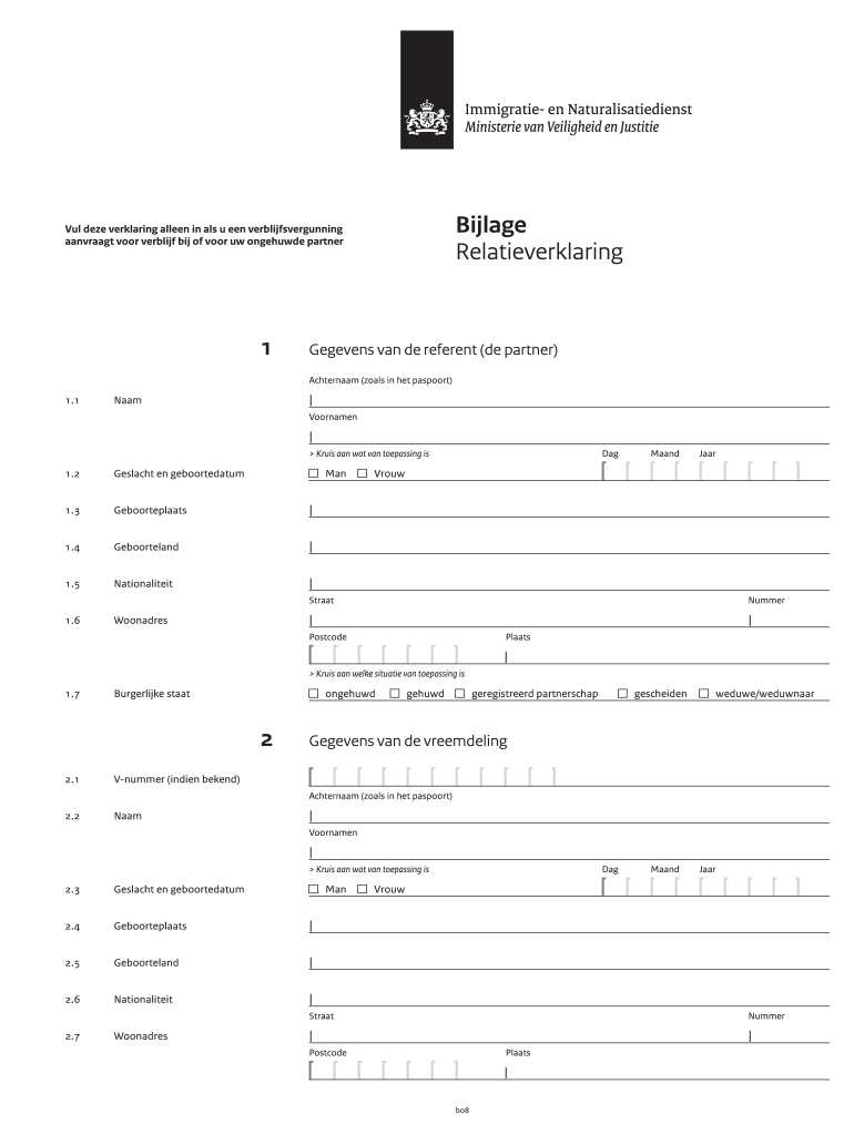  Bijlage Relatieverklaring 2014