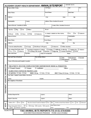 Achd Animal Bite Form