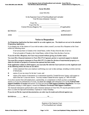 Originating Application Nl  Form