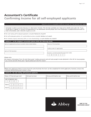  Self Employment Certificate 2014-2024