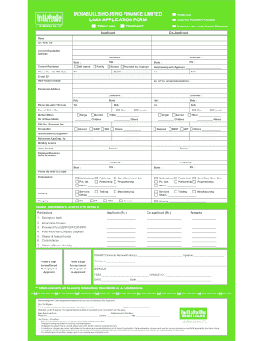 Indiabulls Personal Loan Application Form PDF