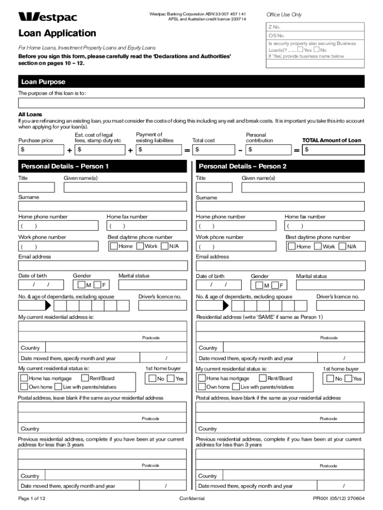  Westpac Pfi001 2012-2024