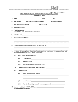 Ngif Home Loan  Form