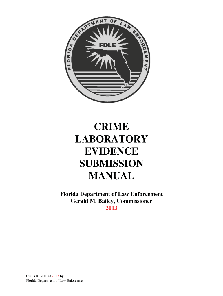 Fdle Evidence Submission Manual  Form