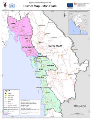 Mon State Townships Map  Form