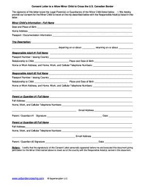 CBT Minor Travel Consent Form