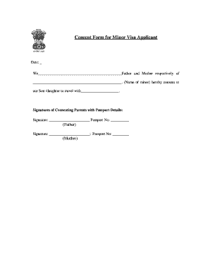 Consent Form Visa