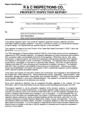 Mechanical Inspection Report Format