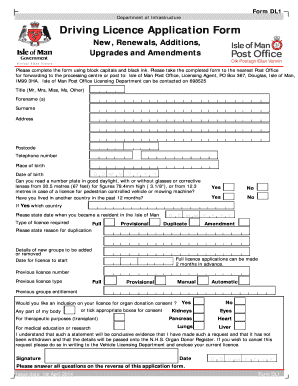 Driving License Application Form
