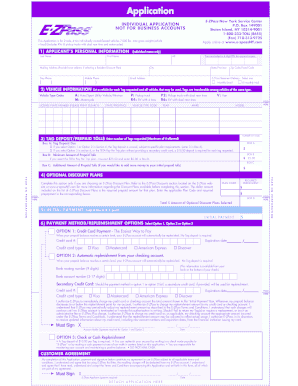  E Z Pass Ny Application Online 2012