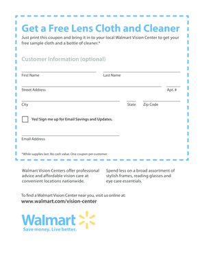 Get a Lens Cloth and Cleaner Welcome to Walmart Images  Form