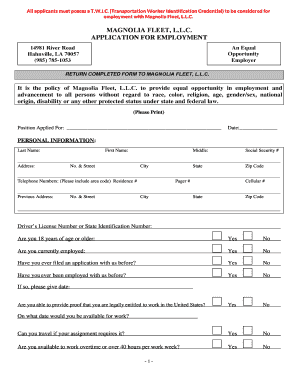 Magnoia Flet Prices Form