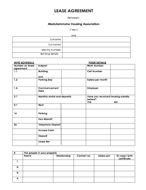 Madulammoho Application Form