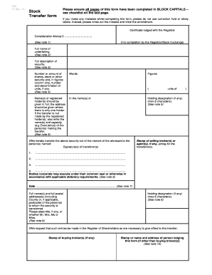  Stock Transfer Form Equiniti Shareview 2014-2024