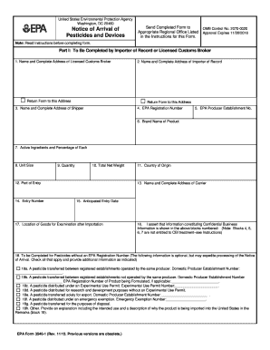 Epa Form 3540 1