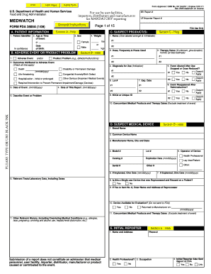 FDA Form 3500A MEDWATCH Network13