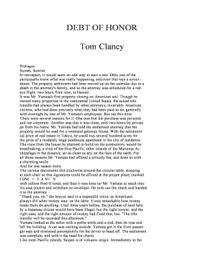 Tom Clancy Book List PDF  Form