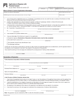 Icbc Parental Consent Form