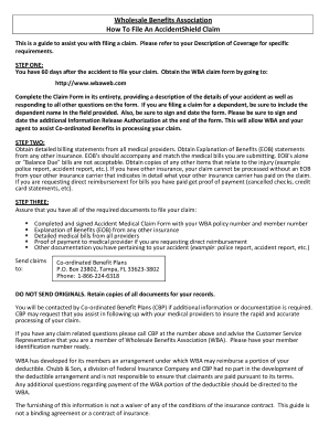 CBP Claim WBA AccidentShield  Form