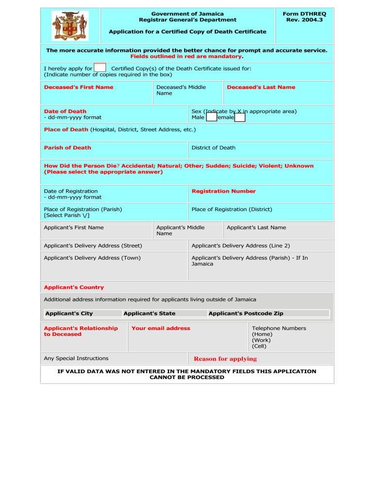  Blank Death Certificate Form Printable Philippines 2004-2024