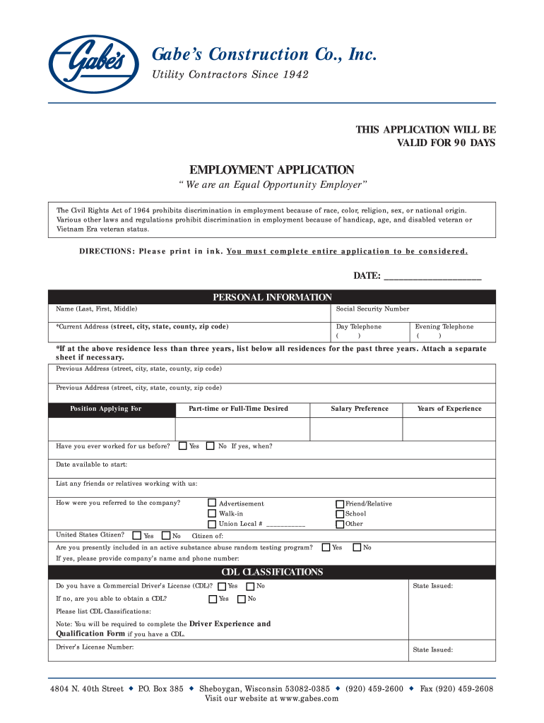 Gabes Credit Card  Form