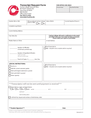  Cochise College Transcripts 2013-2024