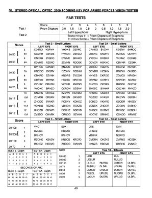 Optec 2300 Scoring Key  Form