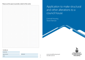Application for House Alterations Cornwall Council  Form