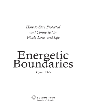 Energetic Boundaries PDF  Form