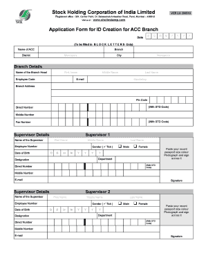 E Stamp ID Creation Form