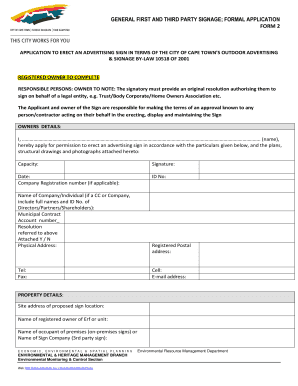 Formal Application Form