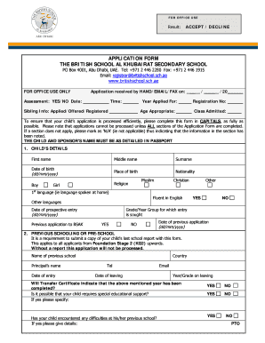 School Admission Form Fill Up