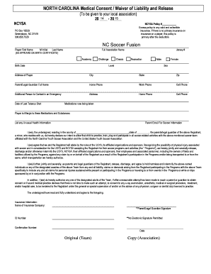 NCYSA Medical Waiver NC Fusion  Form