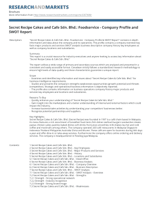 Secret Recipe Swot Analysis  Form
