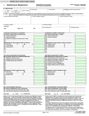 Hud Statement  Form