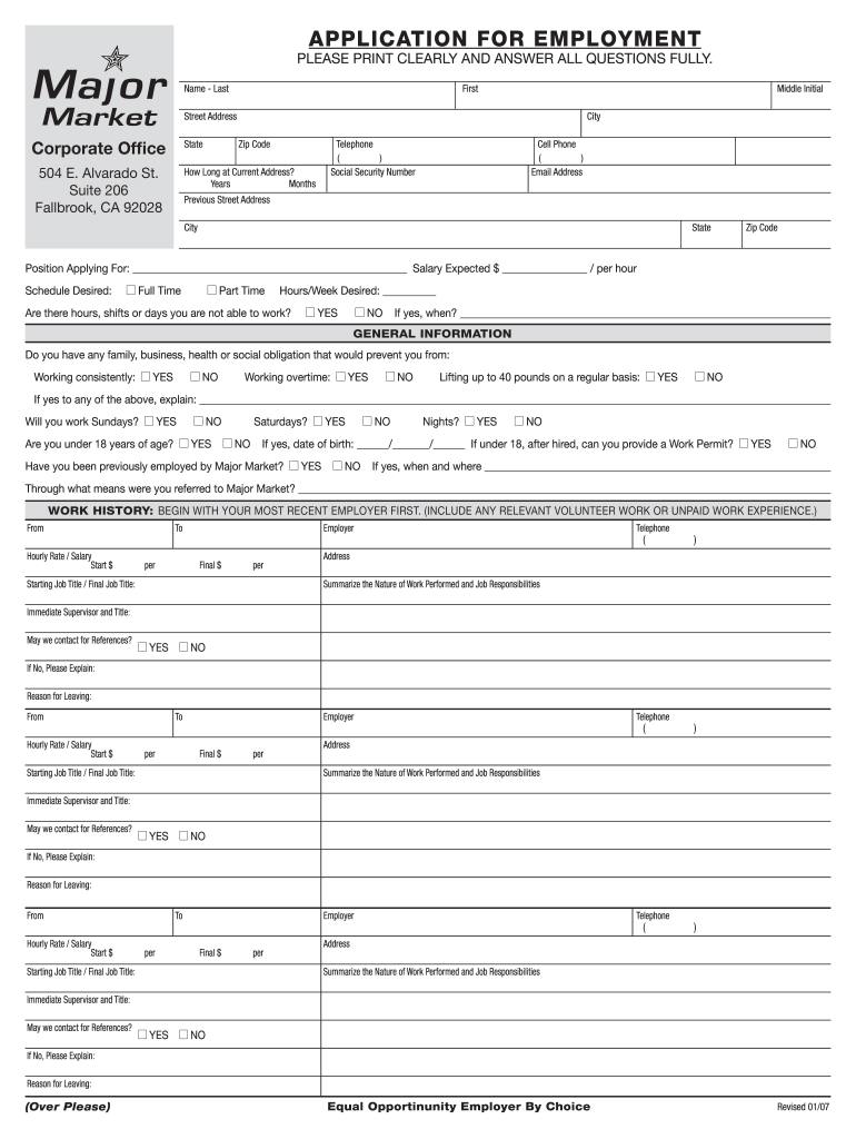  Application Market Form 2007-2024