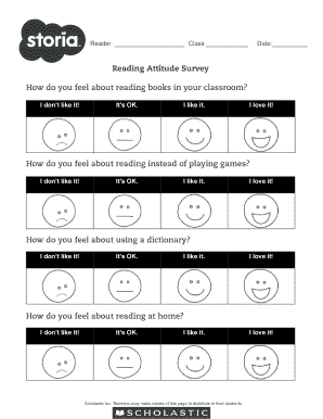 Reading Attitude Survey  Form