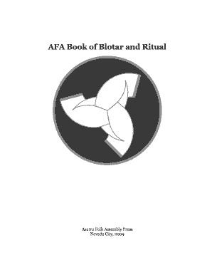 AFA Book of Blotar and Ritual Othroerirkindred Com  Form