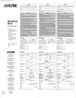 Alpine Mrh T305  Form