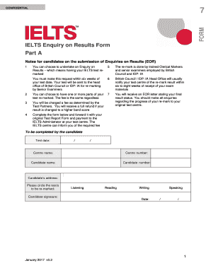  IELTS Enquiry on Results Form Part a Britishcouncil Org Br Britishcouncil Org 2017