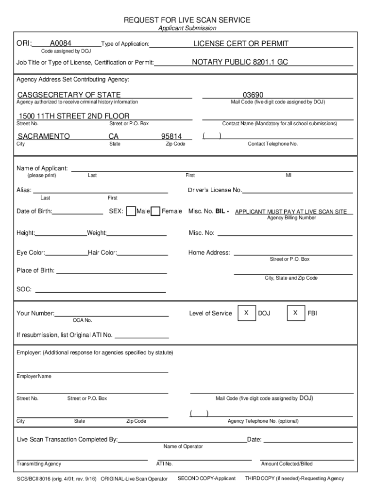  Bcii 8016 Form 2016-2024