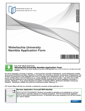 Welwitchia University  Form